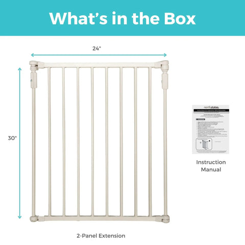 Two Panel Extension For A 3 In 1 Metal Superyard Adds Up To 48 Inches Of Extra Wide Safe Space With Instruction Manual