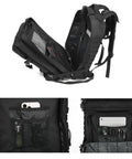 Rugged 45L Tactical Backpack for Men with MOLLE 3 Day Assault Bug Out Daypack open view showing compartments for gear.