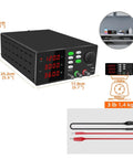 Programmable USB Adjustable Lab Power Supply For DIYers And Tech Pros, 0 To Rated Voltage, 0-60V Output, 0-10A Current, SPPS S3010 Black