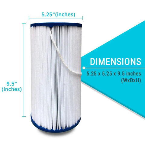 Replacement Filter For FreeFlow Spa 303279 Fits Emerald 2012 Tri Star 2009 2015 Azure 2009 with dimensions 5.25x5.25x9.5 inches