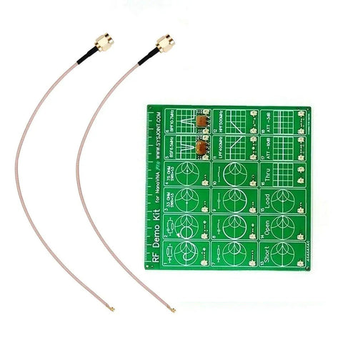 Filter Attenuator for RF Demo Kit and NanoVNA RF Tester Board Attenuator Module with two RF cables visible