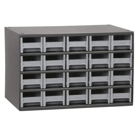 Heavy Duty Steel Garage Storage Cabinet With 20 Drawers For Hardware And Small Parts Nails Screws Bolts Nuts 17 W X 11 D X 11 H Gray Drawers Built For Home Garage Or Shop Storage Durable Metal Construction Keeps Small Parts Organized