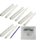 Roller Drawer Runners 300 Mm Heavy Duty Partial Extension Rails For Drawers Steel Cream White 4 Pairs with screws