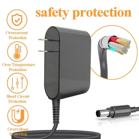 Cordless Vacuum Charger For DC30 DC31 DC34 DC35 DC44 DC45 DC56 DC57 Models with safety features and cable connector