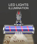 Soft Roller Vacuum Head For Cordless Dyson V7 V8 V10 V11 V15 Hardwood Floor Attachment with LED lights illuminating debris
