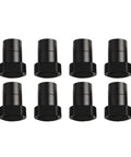 8 Piece Aluminum Alloy Dog Clamps For Woodworking Tables Heavy Duty Clamp Set with beefy build and smooth sliding jaws in black.