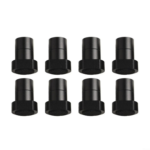 8 Piece Aluminum Alloy Dog Clamps For Woodworking Tables Heavy Duty Clamp Set with beefy build and smooth sliding jaws in black.
