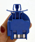 Close-up of Washer Pressure Sensor DC96-01703G Replacement for Samsung Washers Water Level Switch, blue component, OEM part AP5623035.