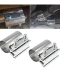 2.5 Inch Stainless Steel Exhaust Clamp Kit Heavy Duty Butt Joint Band Clamp for RV SUV Truck Rust Resistant Steel