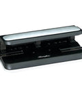 Heavy Duty 2 To 7 Hole Punch With Adjustable Head And Easy Touch Handle 32 Sheet Capacity All Metal Construction Black And Gray Office Workhorse Hole Punch Built For High Volume Projects