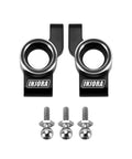 Beefed Up Aluminum Front And Rear Suspension Arms With Steering Knuckles, Caster Blocks, CHubs And Rear Hubs For Losi Micro B And Micro T Buggy Upgrade Direct Replacement showcasing silver and black knuckles with screws.