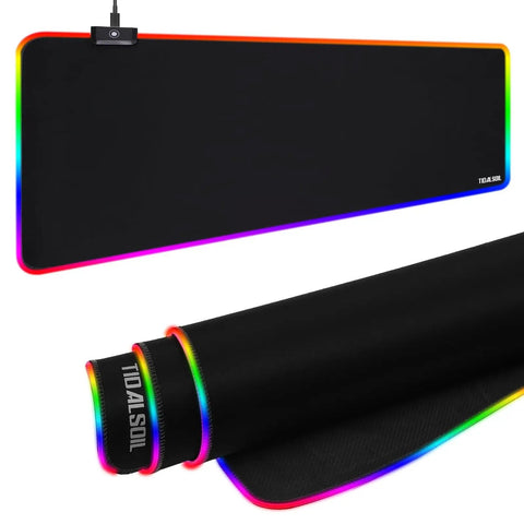 RGB Gaming Mouse Pad Oversized 31.5 By 11.8 Inches With 12 Light Modes Non Slip Rubber Base for PC Gaming and Office