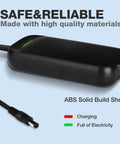 54.6V 2A Lithium Battery Charger For 48V 13S Ebike Pedicab Bicycle with DC 5.5mm Plug, ABS shell, LED indicator shown