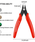 Five Piece Micro Flush Cutters Set For Electronics Projects And Jewelry Making, 5 Inch Diagonal Wire Cutters With Spring