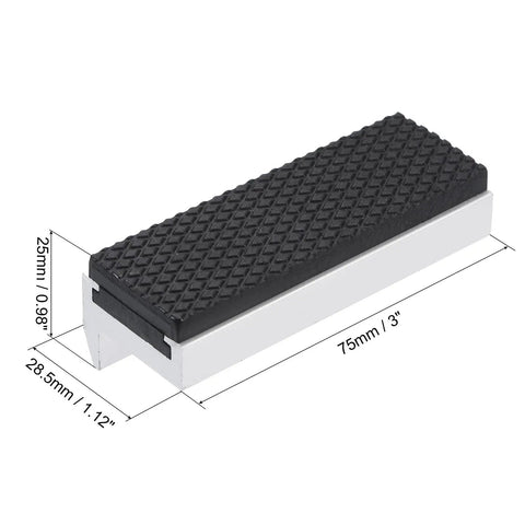 Rock Solid Magnetic Vise Jaws With Grippy Rubber Pads For Dead Tight Clamping On 3 Inch Bench Vises showing 3 inch rubber pad details.