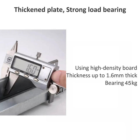 Digital caliper measuring thickness of Heavy Duty Soft Close Drawer Slides That Glide Like Butter, Workhorse 200mm Undermount Rails