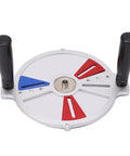 Top Shelf Wood Routing Guide Jig Aluminum Alloy Slot Milling Template With Heavy Duty Bushings And Tight Locking Pins, top view with black handles.