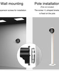 Top Tier Heavy Duty Led Loading Dock Traffic Light With Rugged Waterproof Housing And Extended Cord Remote Switch For Hella Secure Yard Work And Smooth Traffic Control mounted on wall and pole with installation details.