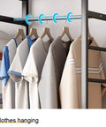 Top Notch Heavy Duty Free Standing Closet Rack With Extra Long Hanging Rods And Rock Solid Steel Frame For Roomy Apparel Stash And Zero Sweat Fast Assembly with shirts hanging.
