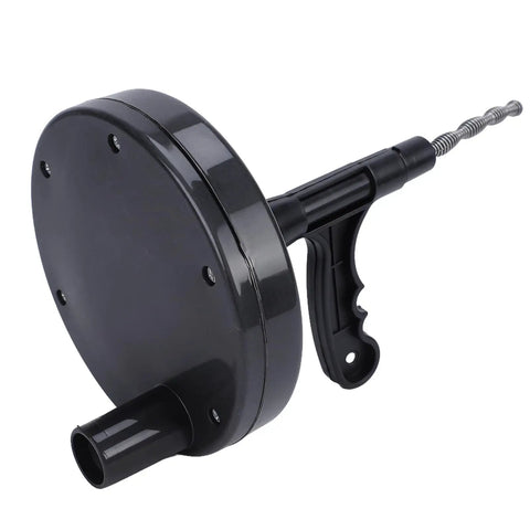 Heavy Duty 33 Foot Plumbing Snake Auger Kickin Stubborn Drain Clogs Right Out With durable plastic handle and flexible steel drum.