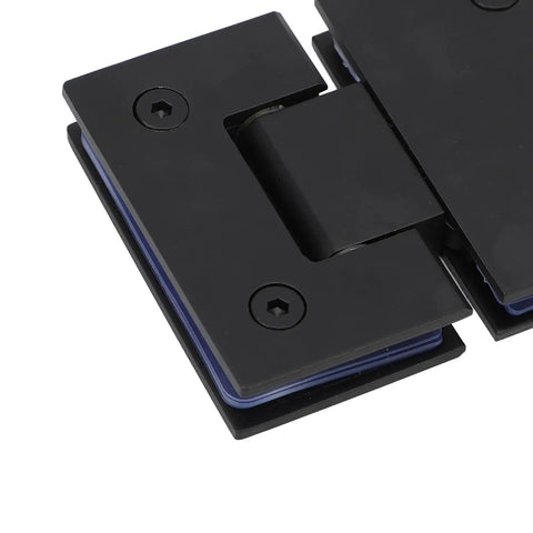 Heavy Duty Stainless Steel Glass Shower Door Hinge Featuring Smooth Operator 180 Degree Swinging Action And Knockout Auto Closing Spring For No Sweat Bathroom Installations close-up view of hinge mechanism.