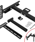 Solid As A Rock Universal Headboard Bracket Kit For Adjustable Beds with black steel brackets and mounting hardware for easy installation.