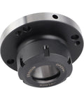 Close-up of 40 Collet 100mm Lathe Chuck Accessory for Milling Machines Heavy Duty Replacement Part in 40CR Steel with 16 Degree Concentricity Backplate