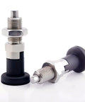 Solid Built M20x1.5 Stainless Steel Ball Nose Spring Plunger 2 Pack showing self locking positioning pins for machine alignment.