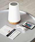 Touch Lamp With 5 Level Dimmable Warm White Light And 13 Color Changing RGB Multicolor Nightstand Light, remote and manual