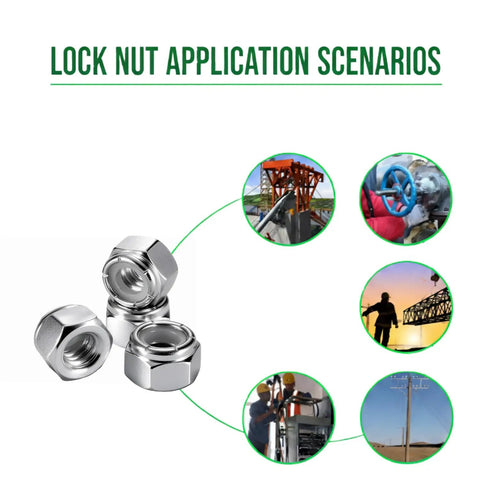 20 Pack Nylon Insert Lock Nuts 1/4-20 Stainless Steel Nylock Hex Nuts Inch SAE Coarse Thread Self-Locking in use scenarios