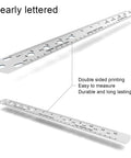 Top Shelf Stainless Steel Bike Spoke Length Gauge And Nipple Size Ruler For Cotter Pins And Bearings Dead On 360Mm Double Sided Measuring Tool with clear markings.