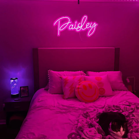 It Was Always You Neon Sign In Warm White LED, Dimmable Neon Light For Bedroom Decor, glowing above bed