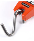 Built Like A Tank Digital Crane Scale With A Slick Backlit Lcd Screen And Solid Stainless Hook detailed close-up of stainless hook