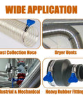 2 Pack 6 Inch Stainless Steel Worm Gear Hose Clamps Adjustable 130 to 152mm Beefy Heavy Duty Clamps for various uses