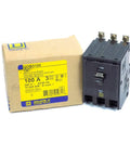 Beefy 100 Amp 3 Pole 240V 3-Phase Bolt-On Circuit Breaker For Industrial Panels, Heavy-Duty Electrical Breaker, Black Finish, New Surplus, Model QOB3100.