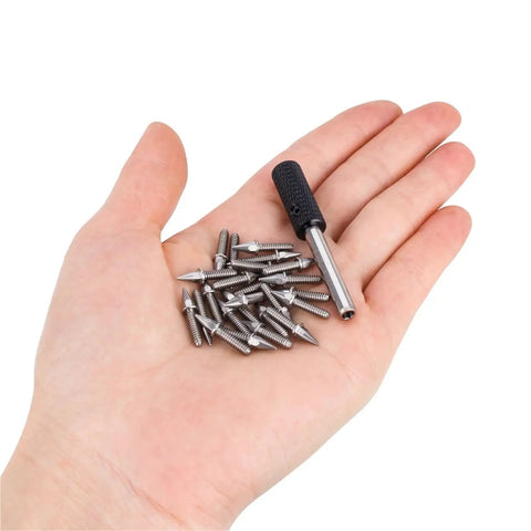Beefed-Up RC Car Repair Kit With 24-Piece Hex Socket Screws, Spiked Hexagon Bolts And Screwdriver For SCX10 D90 And TRX4, Fits 1/10 And 1/8 Scale, Durable Metal Upgrade Parts For Secure Wheel Hubs And Suspension, hand-held