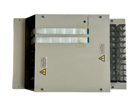 Kickass 30 KW Electric Vehicle Inverter for EV Power Conversion housing with connectors and labels, top view, rugged design.