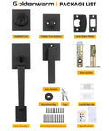 Package list for Front Door Handle And Deadbolt Set In Black With Reversible Lever For A Modern Look And Secure Entry, Single Cylinder Lock, Easy Install, Durable Hardware Upgrade For Curb Appeal And Everyday Peace Of Mind.