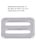 Heavy Duty Adjustable Buckle Fasteners 316 Stainless Steel Webbing Sliders Strap Keepers With Quick Release Clips 1 Inch Wide 10 Pack Built Tough For Bags Gear And Outdoor Use, front view