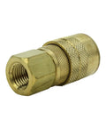 One Quarter Inch FNPT M Style Air Coupler With Drag Guard For Heavy Duty Shop Use, 300 PSI Max, 250 Degree F, 40 SCFM Air Flow, Made In USA