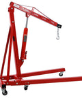 Killer Folding Engine Hoist 2 Ton Capacity With Six Rolling Wheels Cherry Picker Crane with hydraulic ram and steel frame.