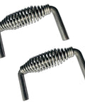 Stainless Spring Handle For Weld On Applications With Half Inch Steel Rod Six Inch Wide And Three And A Half Inch Tall Suitable For BBQ