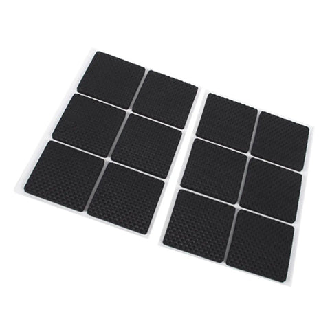 Self Adhesive Rubber Feet Pads Built Tough Durable Protectors For Wooden Floors And Furniture 12 Pack Black 4.6cm Wide