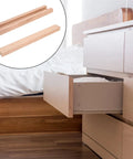 Wooden Drawer Slides Replacement With Bottom Mounted Dresser Rails, Smooth Close Bearing Glide For Furniture in bedroom