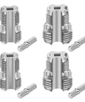 Premium Carbon Steel PVC Pipe Threader Kit For 1/2, 3/4 And One Inch Plastic Pipe Taps with hex shank and threaded dies.