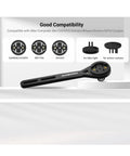 Out Front Bike Computer Mount MT6S Extended Handlebar Mount For Aero Ready Setups With Easy Install Universal Fit Compatible With Garmin Edge Wahoo ELEMNT Bryton iGPSPORT And GoPro Mount Adapter, black mount with adapters shown