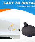 Front Bumper Tow Hook Cover for Tesla Model 3 2017 2018 2019 Left Driver Side Towing Eye Cap 108417300E install diagram