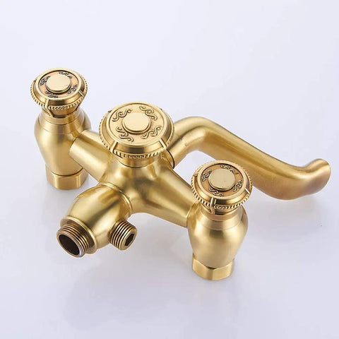 Deluxe antiqued copper three function shower head with stylish handles for modern bathroom setups. Kick Up Your Shower Game With This Antiqued Copper Finish Three Function Pressurized Spray System Built Tough For Real Muscle Relief And Rust Free Vibes Straight Fire For Any Modern Bathroom Setup.