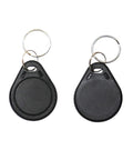 Two black 100 Pieces 13.56MHz RFID Key Fob Proximity Cards ISO14443A Read Only For Electronic Door Locks.