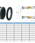 Top Rated BNYTUIOPA Model 210 Single Coil Spring Mechanical Seal For Water Pumps Ceramic Carbon Ring dimensions with specifications.